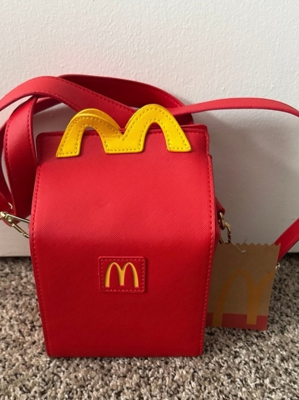 NWT Exclusive McDonald's Happy Meal Box Figural Crossbody/Shoulder Bag - Picture 2 of 3